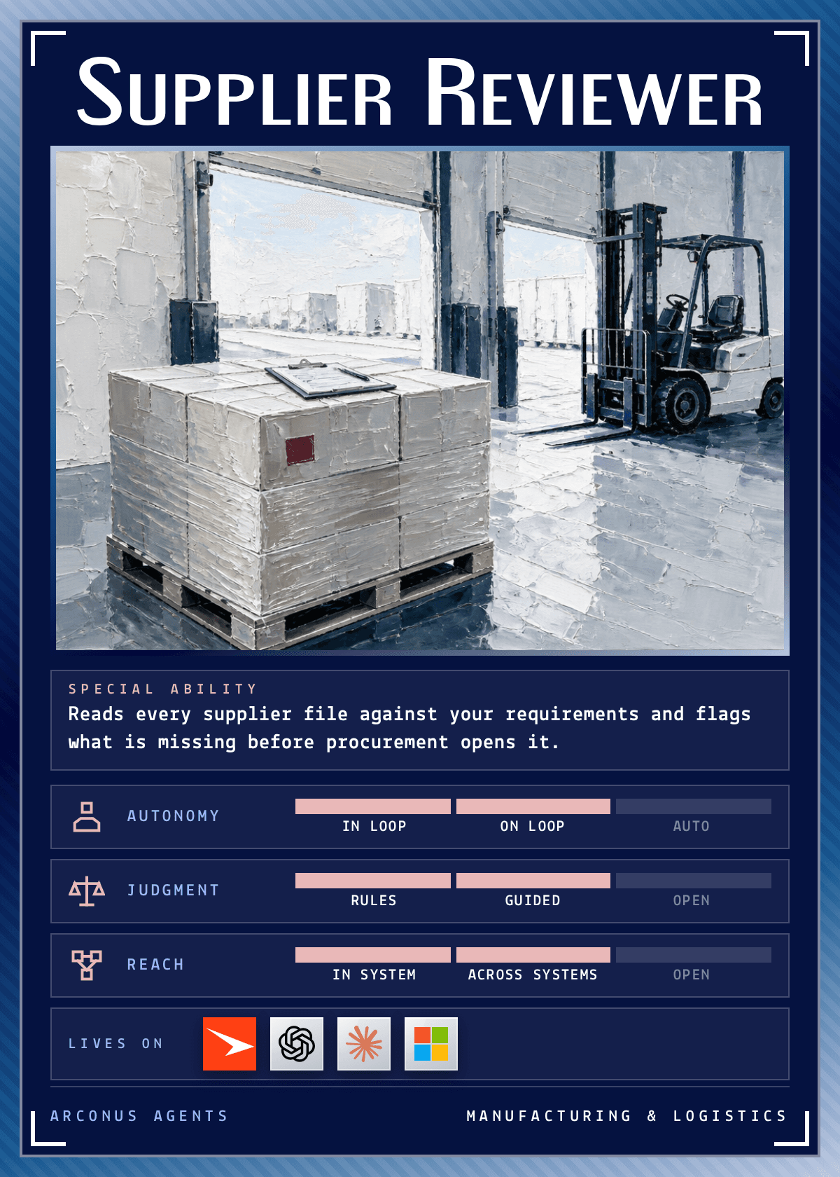 Supplier Reviewer agent card