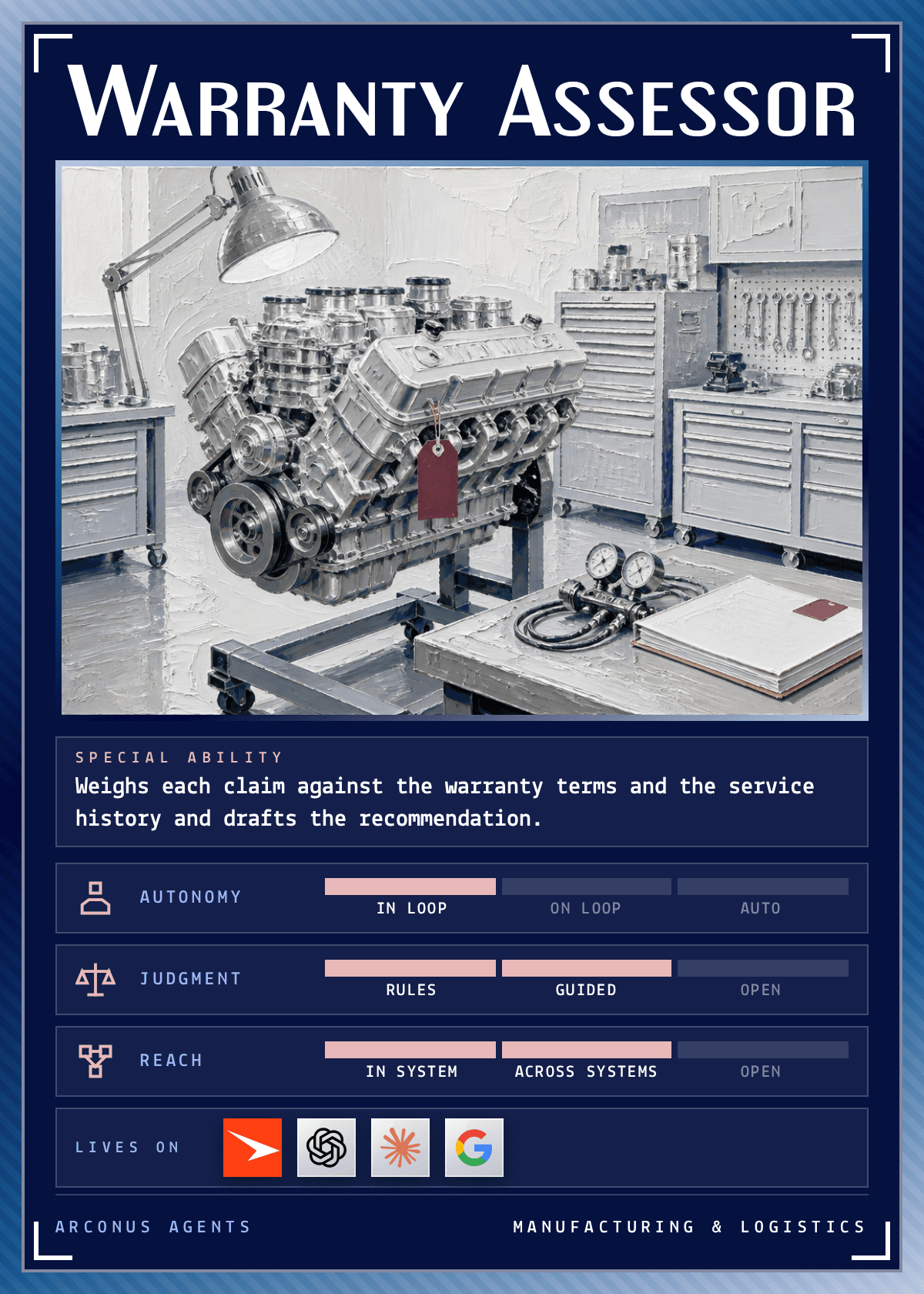 Warranty Assessor agent card
